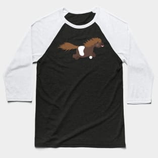 Cute happy Shetland pony cartoon illustration Baseball T-Shirt